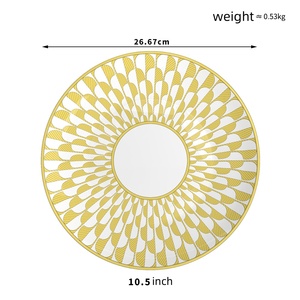 Ensemble de 4 tasses à café en porcelaine osseuse à motif géométrique tournesol jaune de style Japandi pour la maison ou les hôtels - Services de table - Product Image 4