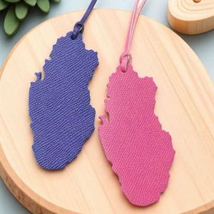Multi-Purpose PU Leather Qatar Map <b>Charm</b> Vintage Bookmark Unique <b>Bag</b> <b>Charm</b> Gift with Leather Strap - Product Image 4