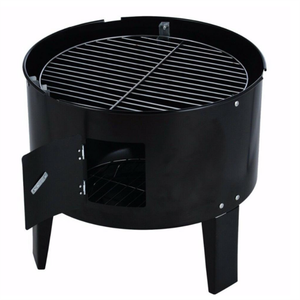 Horno de carbón circular de tres capas, pequeño, cilíndrico, negro, de hierro fundido, para exteriores, para ahumar, tipo tostador, para <span class=keywords><strong>el</strong></span> hogar, económico - Product Image 5