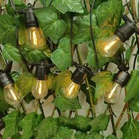 Ampoule à filament LED E26 E27, prises suspendues/fixées, guirlandes solaires, guirlandes lumineuses pour patio, guirlandes lumineuses résistantes