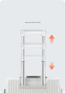 Nouvelle conception de valise de voyage de 18 pouces avec cadre en aluminium, compartiment pour ordinateur portable à ouverture frontale, valise d'affaires élégante en PC durable - Product Image 4