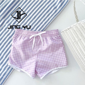 Shorts de bain pour enfants en polyester recyclé personnalisés, imprimés, à cordon de serrage, extensibles, pour la plage, OEM - Product Image 3