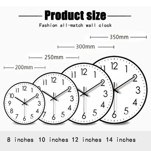 Reloj silencioso de pared de cuarzo de estilo moderno de 8 pulgadas, diseño 3D creativo Simple para decoración del hogar para sala de estar de una sola cara y oficina - Product Image 3