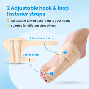 Attelle pour gros orteil pour femmes et hommes, support de maintien pour fracture du gros orteil, entorses sportives, blessures, protecteur de gros orteil réglable - Product Image 4