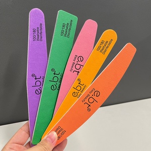 Benutzer definiertes Logo Half Moon <span class=keywords><strong>Zera</strong></span> Hochwertige Orange Emery Board Professional 80/80 Nagel feile 100/180 - Product Image 2