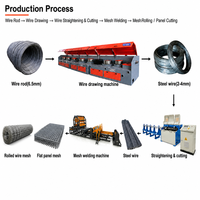 Ligne de soudage de treillis métallique pour la production de treillis d'infrastructure en Amérique du Sud, fil de 3-8 mm, 2500 mm, PLC, CE, STARF