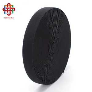 Factory 25mm Soft Woven Black Plush Non Slip Elastic Waistband Band for Sewing Underwear Waistband