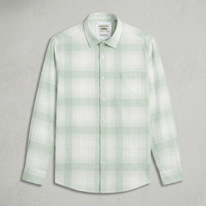 Enovate Men's Logan Double Breasted Plaid Casual Shirt Full Sleeve Turn-<b>down</b> Collar Breathable Woven Linen/Cotton ODM Summer - Product Image 3