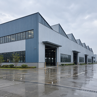 Entrepôt en acier préfabriqué, structure en acier préfabriquée, atelier à grande portée, construction de bâtiment industriel en métal
