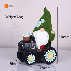 Ornement de Jardin Extérieur en Poly Résine de Dessin Animé Gnomes Figurines Décoratives Artisanales Lumière Décorative de Cour Artisanale en Résine d'Extérieur - Product Image 6