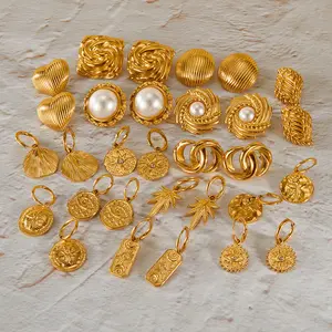 Coleção de brincos Opk moda luz luxo simples brincos de aço inoxidável joias para presentes para mulheres