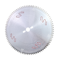 Lame de scie circulaire PCD soudée haute fréquence pour scie à table coulissante, coupe lisse de l'aluminium, logo personnalisé accepté