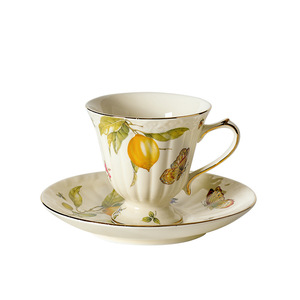 French Style Ceramic Flower Teapot Gold-Plated Coffee Cup Saucer <b>Set</b> Vintage English Household Afternoon Tea Luxury Tea - Product Image 5