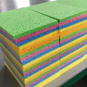 Compressed Wood Pulp Foam Sheets Rectangle 100 Gcm3 Kitchen Cleaning Sponges Bath Use - Product Image 1