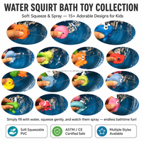 Jouet de bain en forme de canard en caoutchouc, pulvérisateur d'eau, jouet flottant en PVC souple, canard jaune, jouets de bain pour bébés, enfants, tout-petits