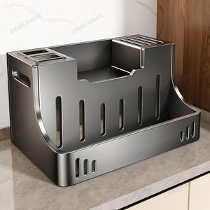 Organizador de Cuchillos de Cocina Bluevine de Acero al Carbono, 21 Piezas, Multifuncional, para Encimera, con Almacenamiento de Condimentos, Diseño Rectangular - Product Image 3