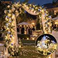 Guirlande lumineuse LED blanc chaud, fil transparent, pour Noël, mariage, décoration de fêtes, connectable, lumières scintillantes pour arbre, fournitures d'emballage