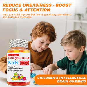 DHA Omega 3 Gummies voor Kinderen DHA Vitamine D3 K2 Gummies Supplementen Visolie Omega 3 Multivitamine C E <span class=keywords><strong>B12</strong></span> Gummy Fabrikant - Product Image 3