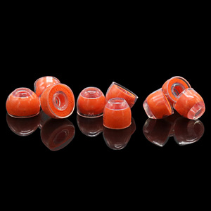 Embouts d'écouteurs en mousse à mémoire de forme en silicone, accessoires pour écouteurs intra-auriculaires, remplacement, doux, respectueux de la peau, antidérapants, orange transparent - Product Image 1