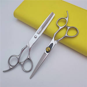 Ciseaux à cheveux professionnels en acier inoxydable, ciseaux plats, ciseaux à effiler, manche moyen, pointe acérée, pour usage en salon - Product Image 4