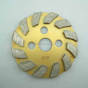 Tampons métalliques de 100mm Outils de disque de meulage de plaque de fer Turbo pour sol en pierre Granit Marbre Béton pour rectifieuse de sol en Chine - Product Image 6