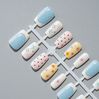 Ongles artificiels longs en forme d'amande, prêts à poser, avec pointes françaises en gel X, ongles préfabriqués, pointes à couverture complète, ongles français