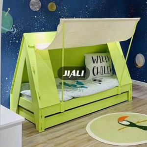 Meubles de chambre à coucher en bois multicolores pour enfants de 9 ans, ensemble de <span class=keywords><strong>lit</strong></span> pour enfants, <span class=keywords><strong>tipi</strong></span>, Camas pour enfants, <span class=keywords><strong>lit</strong></span> en forme de tente avec berceau - Product Image 6