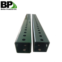 Poteau de signalisation en acier carré galvanisé à chaud, norme ASTM, 1-3/4" 2" 2-1/2", panneau d'avertissement routier, fabricant direct