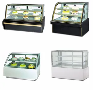 Vitrine ridangerie mini vitrina pastelera para pastéis vertical de vidrio curvo exibição de bolo