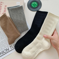 Hommes tenue décontractée Jacquard tricoté lettre équipage athlétique coton chaussettes manchette bas hiver drôle unisexe sport Logo personnalisé chaussettes