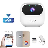 Mini caméra de sécurité magnétique 1080P, caméra portable 2.4G WIFI pour connexion sans fil au téléphone et enregistrement de sports de plein air, d'animaux de compagnie