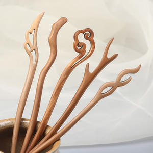 पीच वुड हेयरपिन प्राचीन शैली के बाल सहायक उपकरण चीनी शैली के हेयर स्टिक महिलाओं के लिए हनफू हेडवियर - Product Image 4