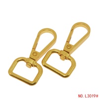 Mousqueton à ressort rétro doré de 16,5 mm, mousqueton pivotant en alliage pour sac à main, vente en gros personnalisée