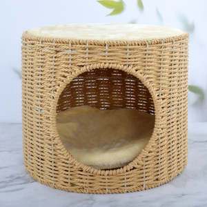 [Factory Direct Sale] Rattan Cat <b>Bed</b> Material, Cat Climbing Frame Accessories, Tray, Helmet, All-Season Cat Supplies - Product Image 3
