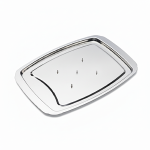 Avec plateau en acier inoxydable de style indien Desi Thall Produits de service Meilleur fini miroir Assiette durable pour aliments de petit-déjeuner - Product Image 1