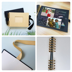 ¿? % De en blanco papel de cubierta de papel Kraft negro 80 páginas de álbum de fotos de boda - Product Image 2