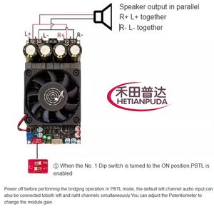 Bảng mạch khuếch đại kỹ thuật số mức sau tinh khiết ZK-3002 Bộ khuếch đại kênh đơn âm thanh nổi tpa3255 công suất cao cầu 300wx2 600W - Product Image 4