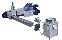 Machine automatique de fabrication de granulés de plastique PP PE PET à double étage et vis simple, avec moteur/granulateur/extrudeuse