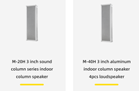 Sistema de Altavoces PA M-20H, Altavoz de Columna Activo para Exteriores, para Cine en Casa y Uso en Parques/Escuelas, Carcasa de Aluminio de 5-10 W