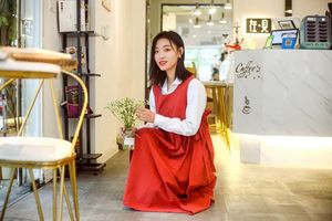 Delantal de Trabajo ZJD05 Versión Europea y Americana, Talla Grande, Abertura Lateral, Algodón y Lino, Multicolor, Unisex, Diseño Floral, para Salón de Uñas - Product Image 6