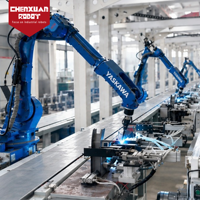 Station de soudage robotisée efficace, robot soudeur automatique à 6 axes pour la production en série de supports de rouleaux