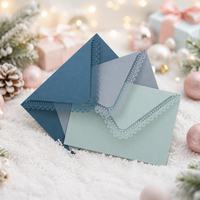 Enveloppes de luxe personnalisées à bordure dentelle en papier nacré pour invitations de mariage, emballage élégant pour cartes de vœux pour fêtes et affaires