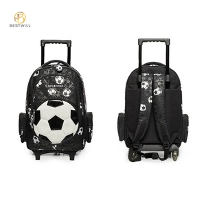 <span class=keywords><strong>Sac</strong></span> <span class=keywords><strong>à</strong></span> <span class=keywords><strong>dos</strong></span> <span class=keywords><strong>à</strong></span> roulettes pour enfants, garçons et filles, imprimé de dessins animés de <span class=keywords><strong>football</strong></span>, BESDERWIL - Product Image 1