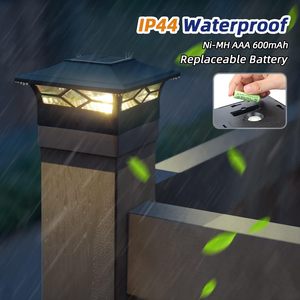 Năng lượng mặt trời bài cap đèn 2-chế độ 4x4 bài năng lượng mặt trời đèn tự động trên off ngoài trời không thấm nước vườn Patio trang trí hàng rào Bài Mũ - Product Image 3