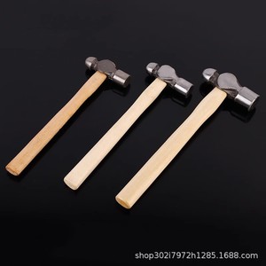 Marteau à tête ronde avec manche en bois Maijiong, en acier au carbone, outil de rénovation pour la maison - Product Image 3