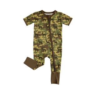 Combinaison courte à manches courtes pour bébé, enfant, garçon, motif camouflage vert cerf, vente en gros, SR4207 - Product Image 1