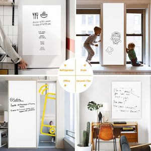 Décalcomanie murale autocollante effaçable à sec pour tableau blanc, papier autocollant autocollant pour <span class=keywords><strong>l</strong></span>'école, le bureau, la maison, les enfants, 78.7 "x 17.7". - Product Image 2