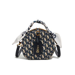 2026 KH New Boutique <strong>Navy</strong> Blue Canvas Half Moon <strong>Bag</strong> with Flap Cover, Elegant Saddle Crossbody for Lady Business - Product Image 1