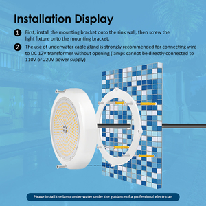 <span class=keywords><strong>Lampe</strong></span> de piscine OEM à <span class=keywords><strong>prix</strong></span> compétitif, étanche, classée IP68, souterraine, creusée, piscine principale, couleur changeante - Product Image 3