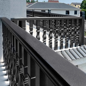 Barandilla y pasamanos de aluminio de estilo europeo moderno para escaleras exteriores, balcón, pistas de baile con color personalizado - Product Image 6